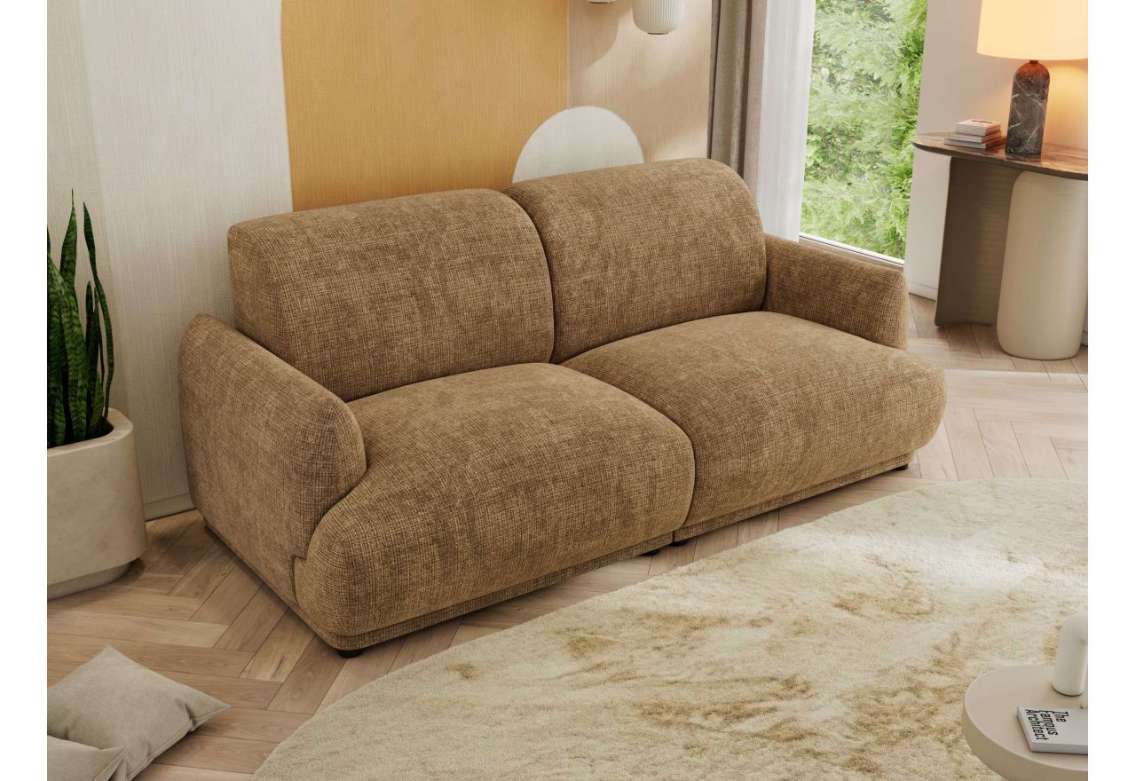 Sofa PUNTA - jasnobrązowy, szenil grubo tkany