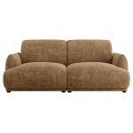 Sofa PUNTA - jasnobrązowy, szenil grubo tkany