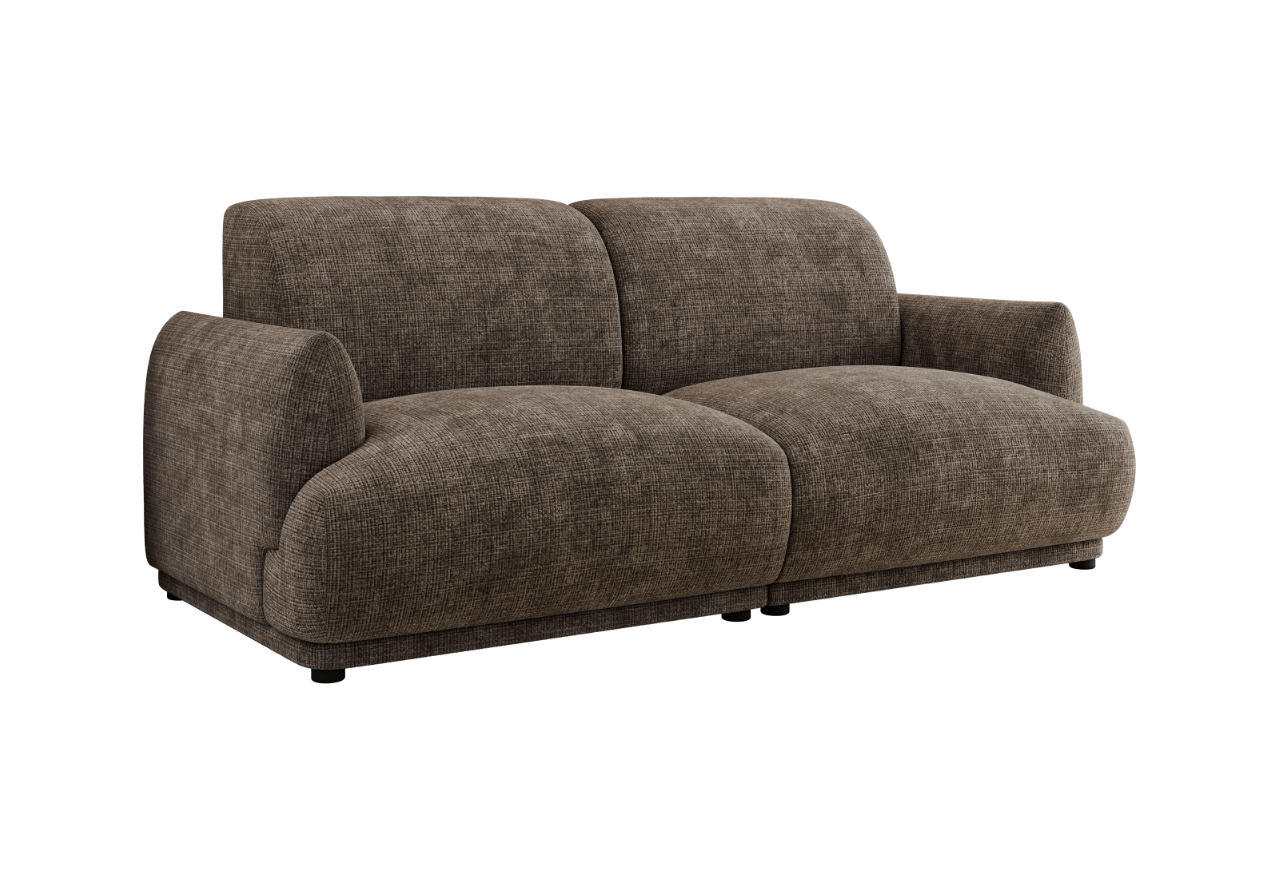 Sofa PUNTA - brązowy, szenil grubo tkany