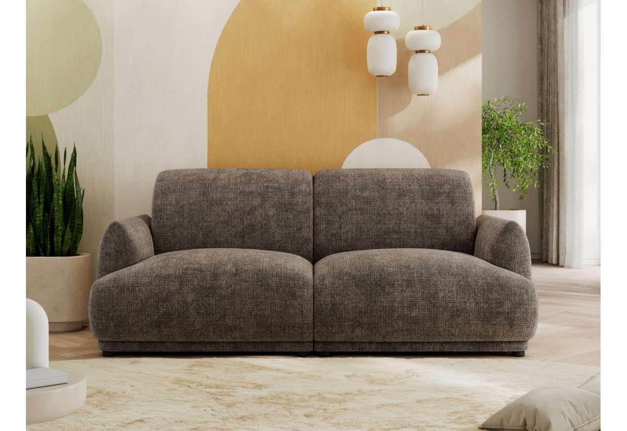 Sofa PUNTA - brązowy, szenil grubo tkany