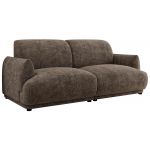 Sofa PUNTA - brązowy, szenil grubo tkany