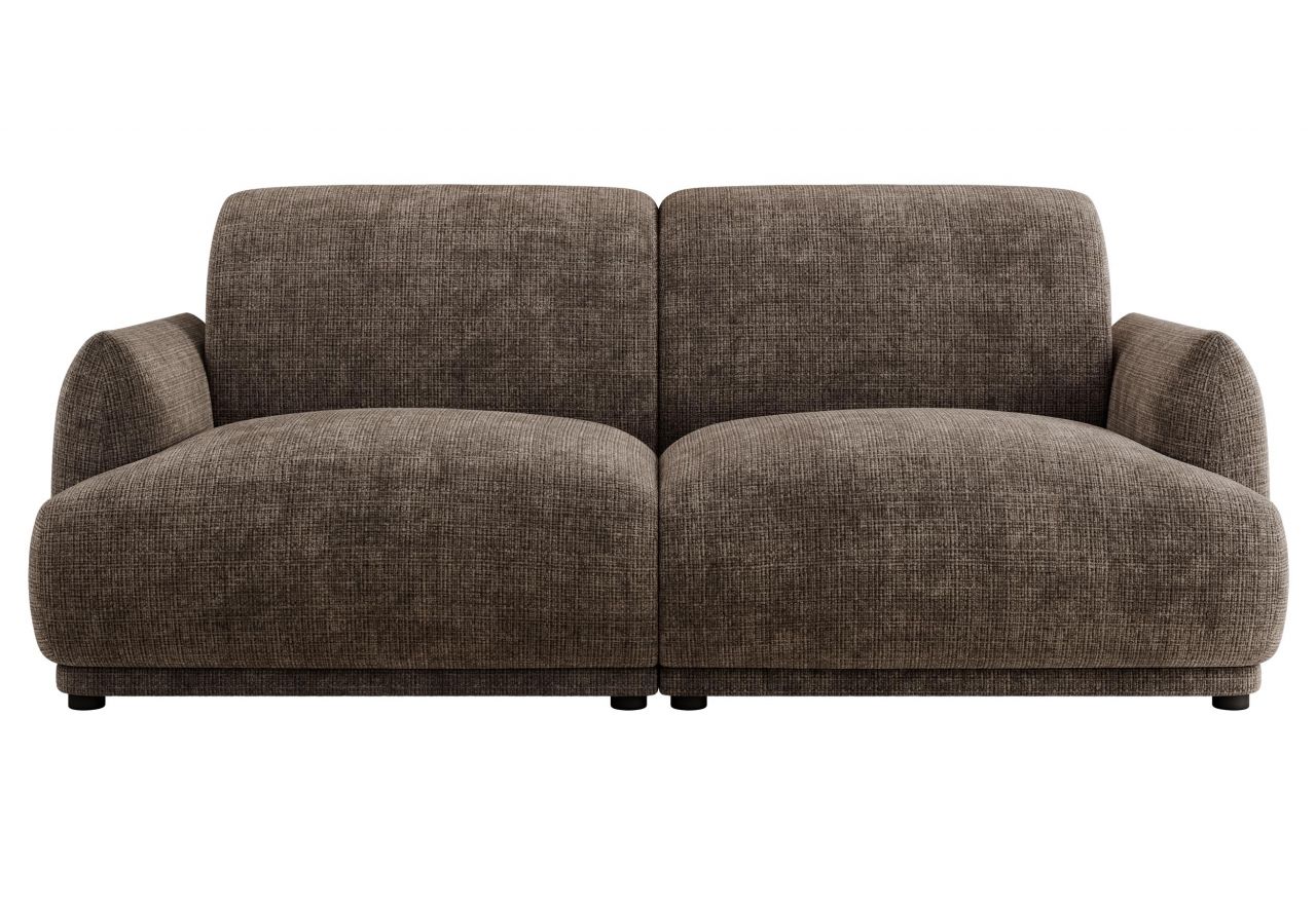 Sofa PUNTA - brązowy, szenil grubo tkany