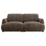 Sofa PUNTA - brązowy, szenil grubo tkany