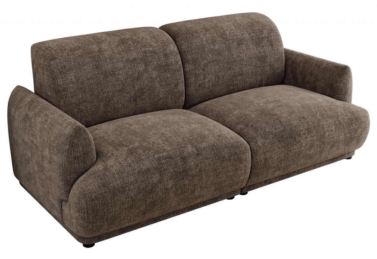 Sofa PUNTA - brązowy, szenil grubo tkany