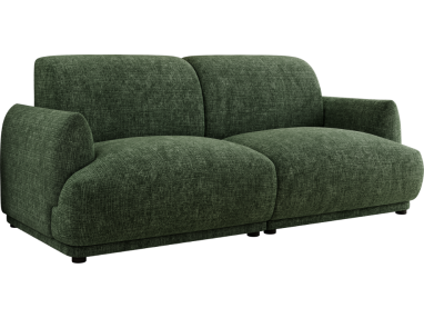 Sofa PUNTA - ciemnozielony, szenil grubo tkany