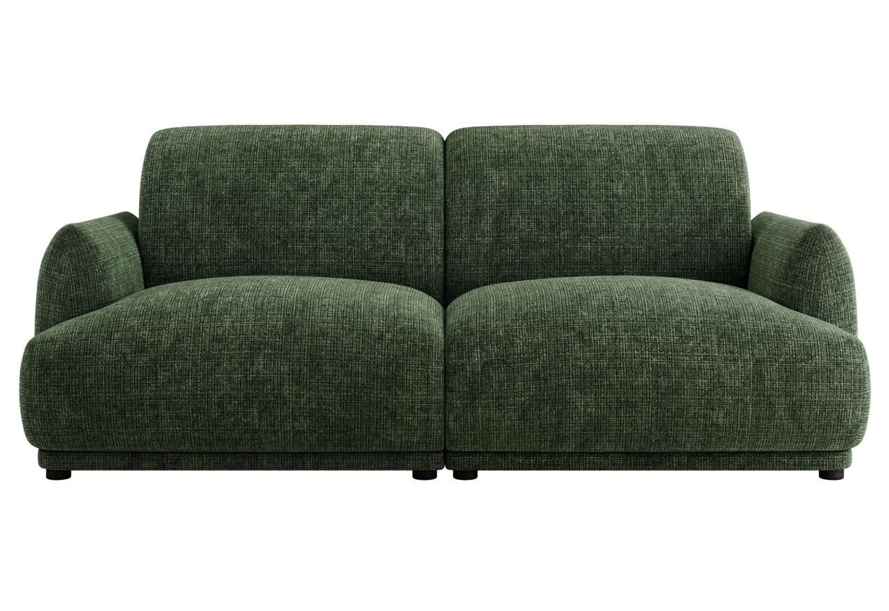 Sofa PUNTA - ciemnozielony, szenil grubo tkany