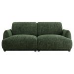 Sofa PUNTA - ciemnozielony, szenil grubo tkany