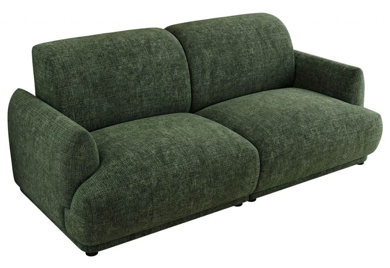 Sofa PUNTA - ciemnozielony, szenil grubo tkany