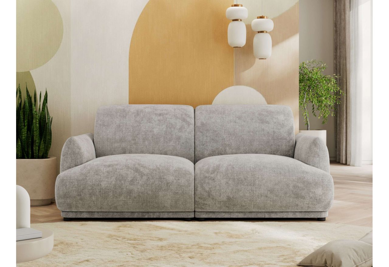 Sofa PUNTA - jasnoszary, szenil grubo tkany