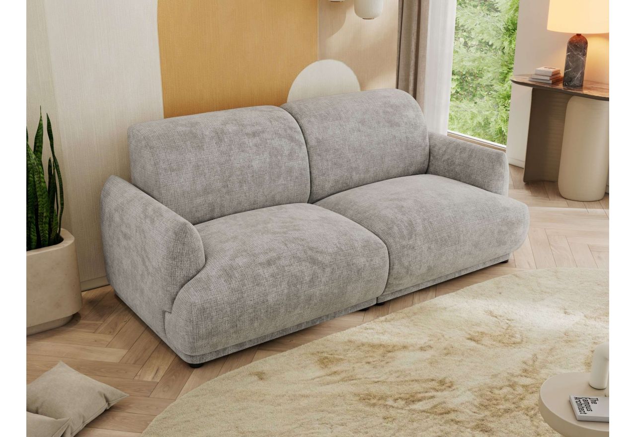 Sofa PUNTA - jasnoszary, szenil grubo tkany