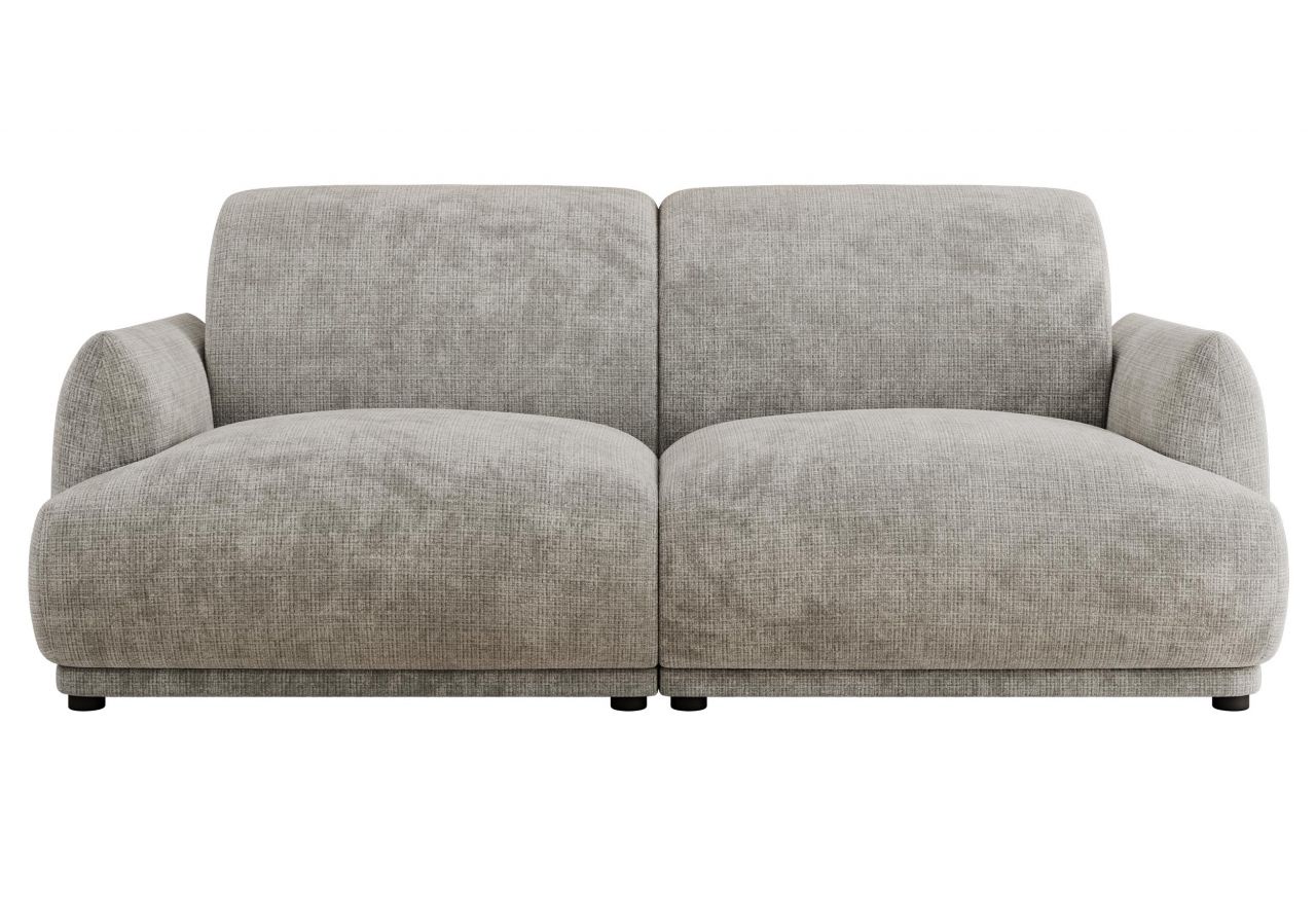 Sofa PUNTA - jasnoszary, szenil grubo tkany