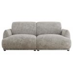 Sofa PUNTA - jasnoszary, szenil grubo tkany