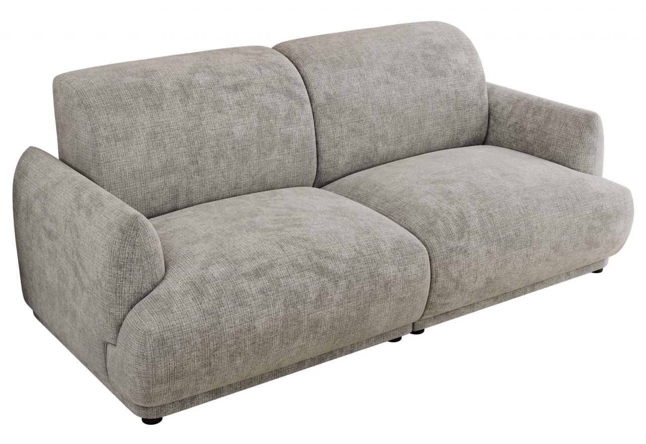 Sofa PUNTA - jasnoszary, szenil grubo tkany