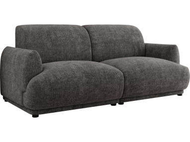 Sofa PUNTA - ciemnoszary, szenil grubo tkany