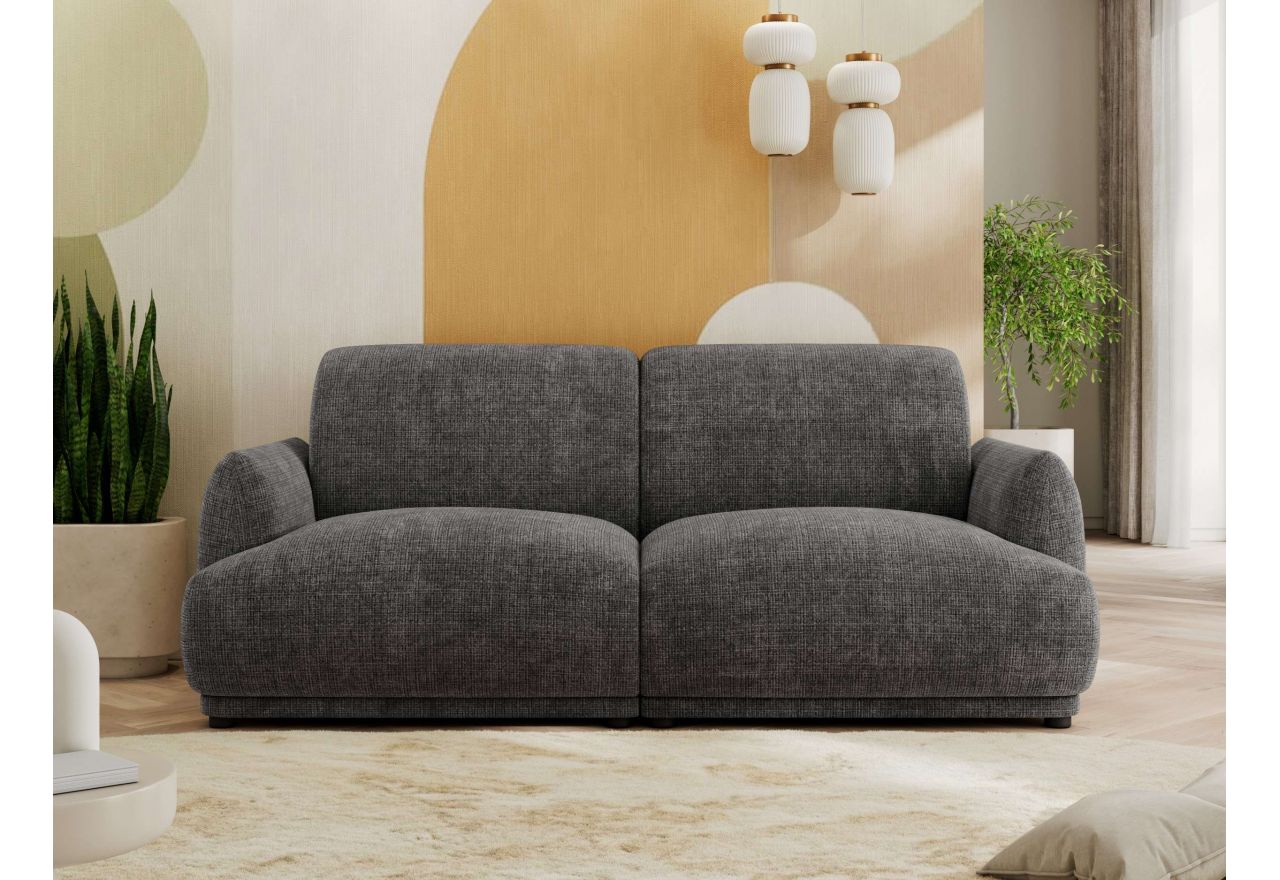 Sofa PUNTA - ciemnoszary, szenil grubo tkany