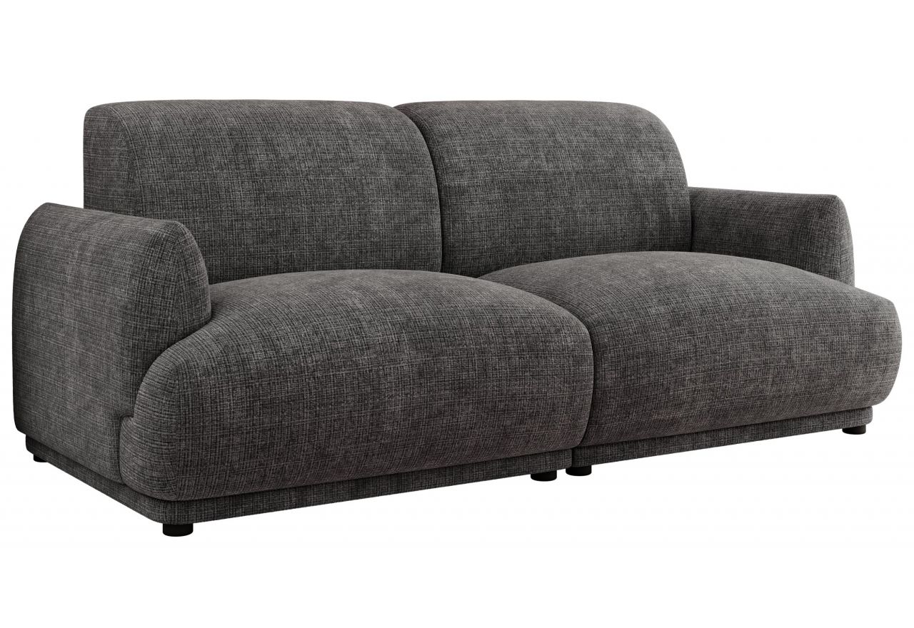 Sofa PUNTA - ciemnoszary, szenil grubo tkany