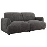 Sofa PUNTA - ciemnoszary, szenil grubo tkany