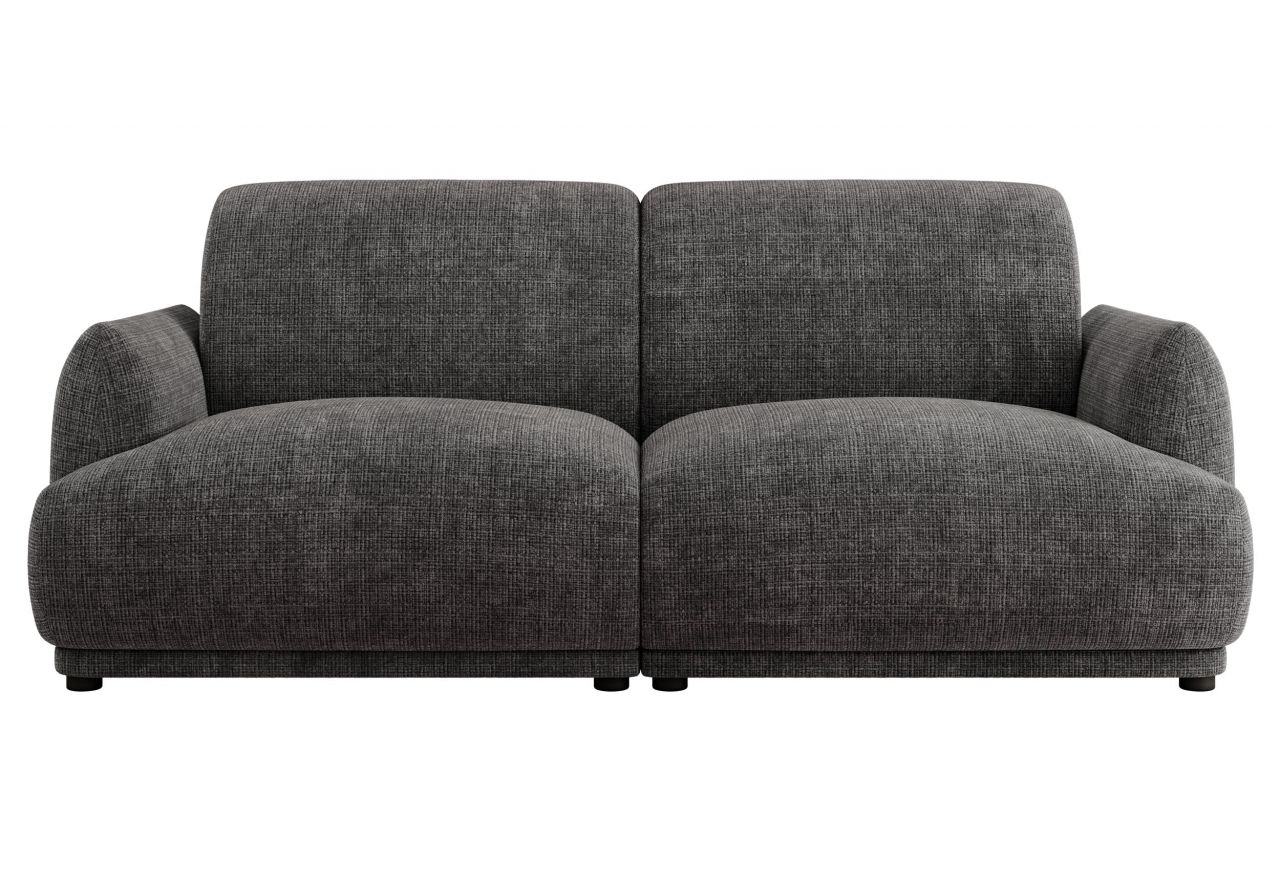 Sofa PUNTA - ciemnoszary, szenil grubo tkany