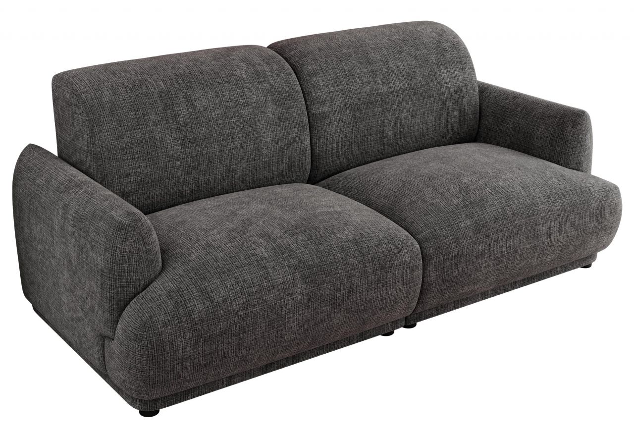 Sofa PUNTA - ciemnoszary, szenil grubo tkany