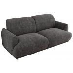 Sofa PUNTA - ciemnoszary, szenil grubo tkany