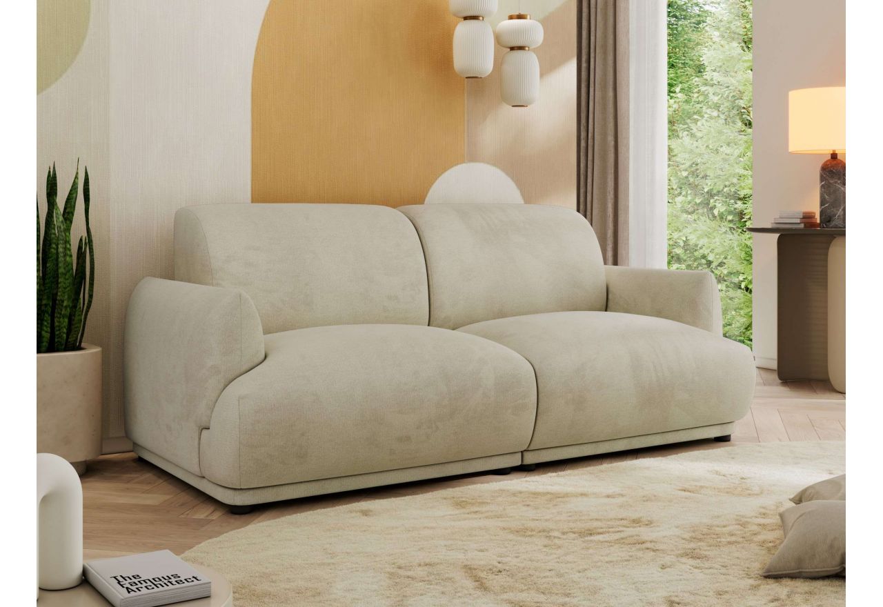 Sofa PUNTA - kremowy, welwet