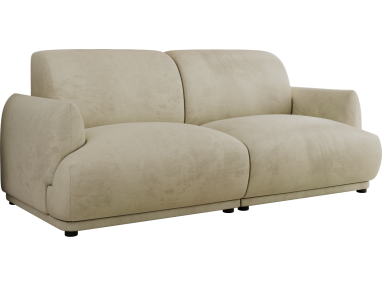 Sofa PUNTA - kremowy, welwet