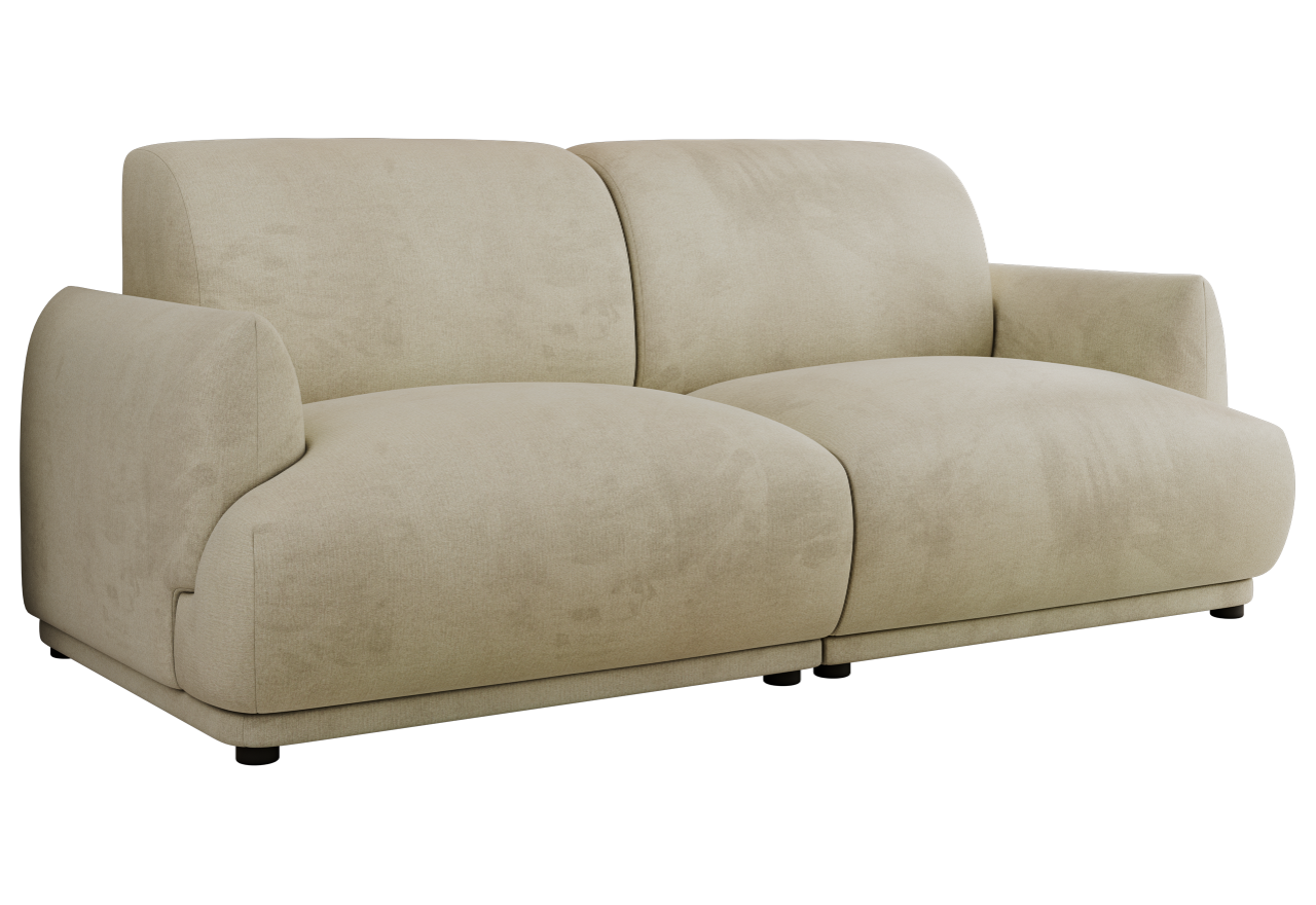 Sofa PUNTA - kremowy, welwet