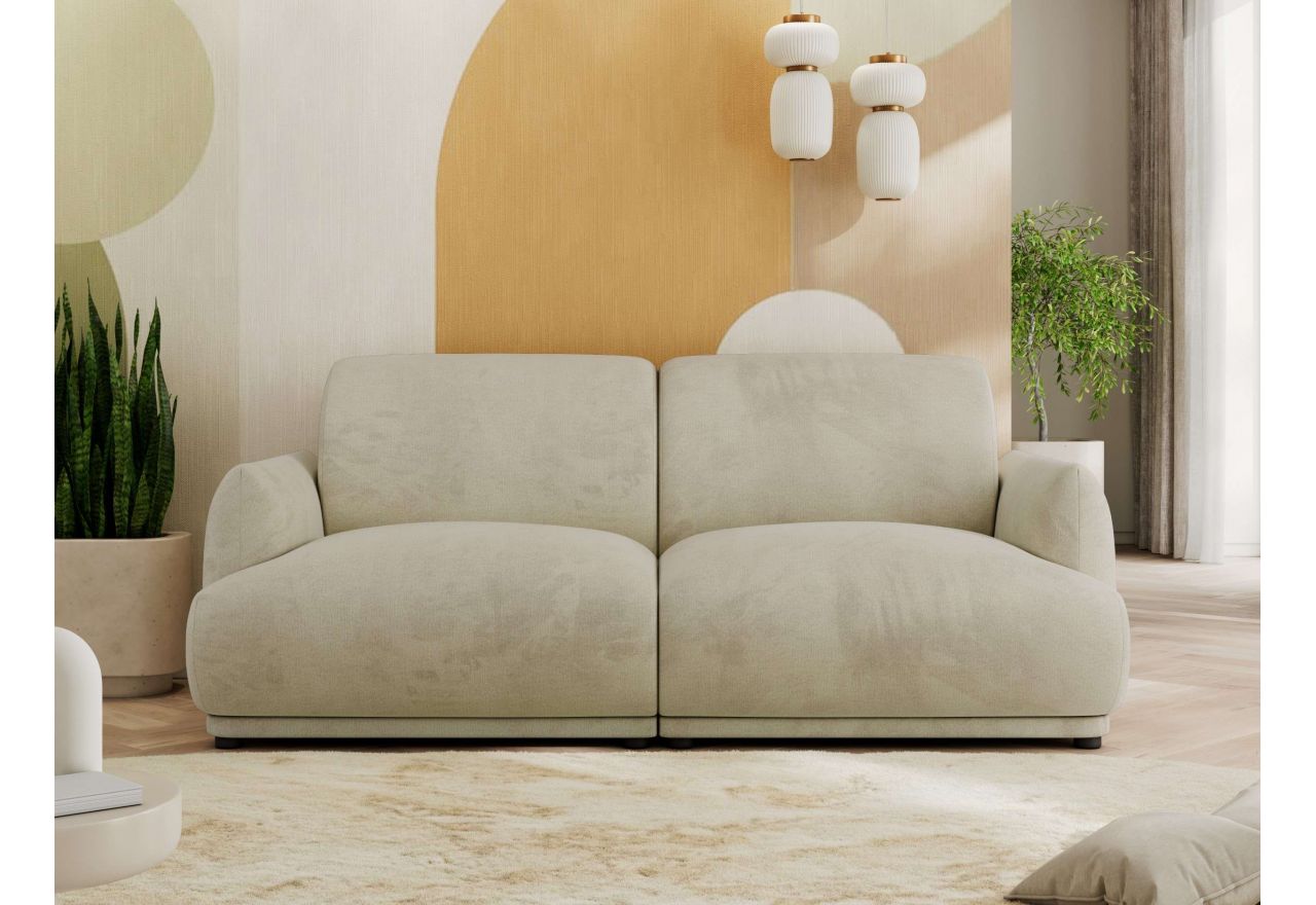 Sofa PUNTA - kremowy, welwet