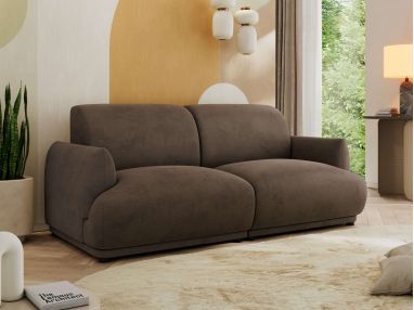 Sofa PUNTA - brązowy, welwet