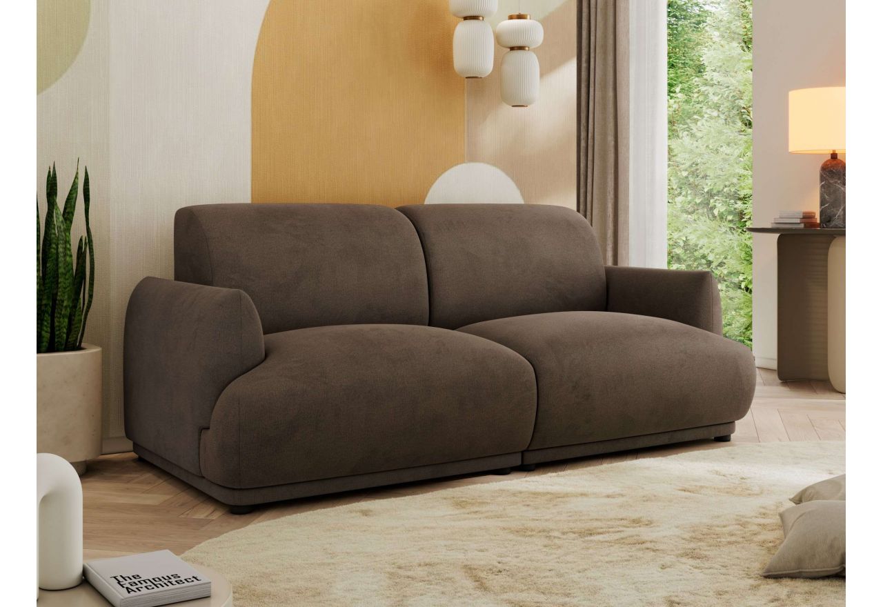 Sofa PUNTA - brązowy, welwet
