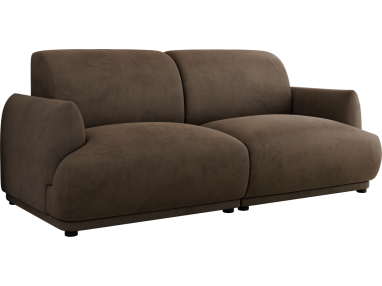 Sofa PUNTA - brązowy, welwet