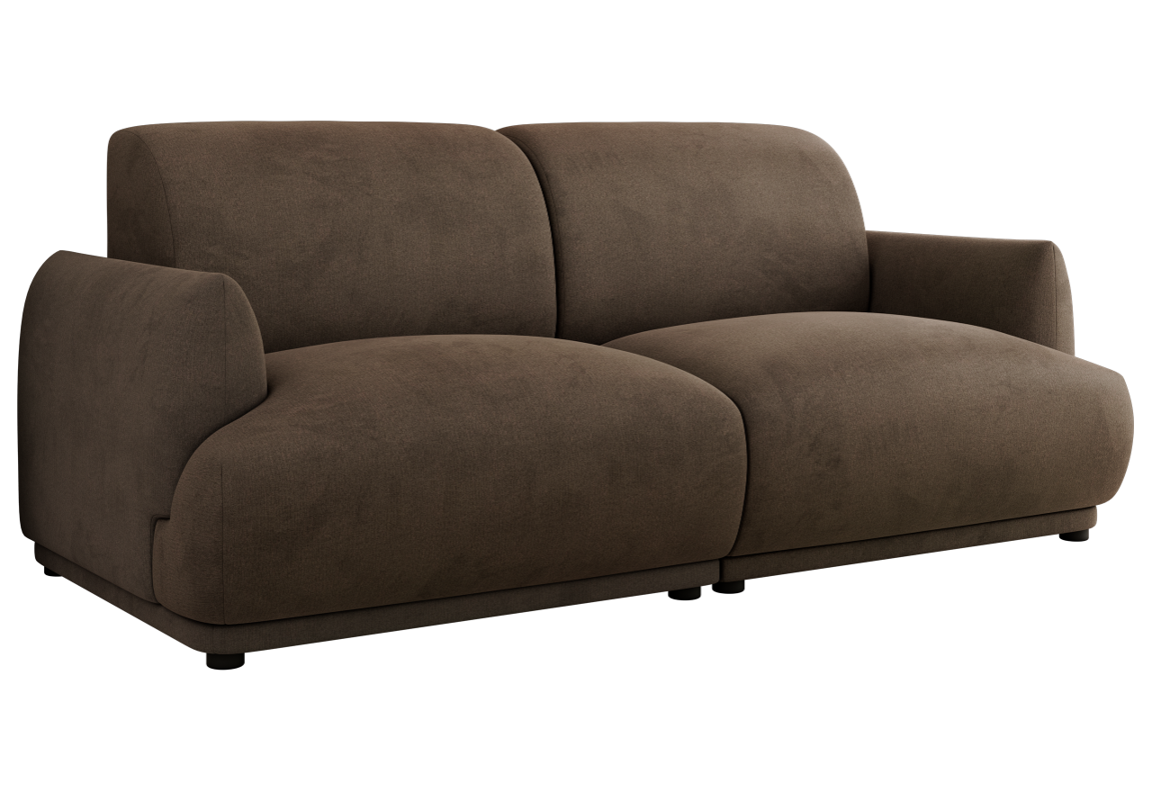 Sofa PUNTA - brązowy, welwet