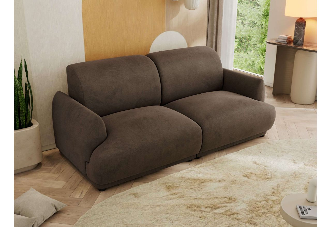Sofa PUNTA - brązowy, welwet