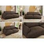 Sofa PUNTA - brązowy, welwet