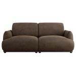 Sofa PUNTA - brązowy, welwet