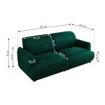Sofa PUNTA - ciemnozielony, welwet