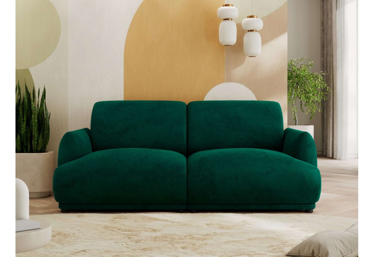 Sofa PUNTA - ciemnozielony, welwet