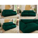 Sofa PUNTA - ciemnozielony, welwet