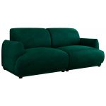 Sofa PUNTA - ciemnozielony, welwet