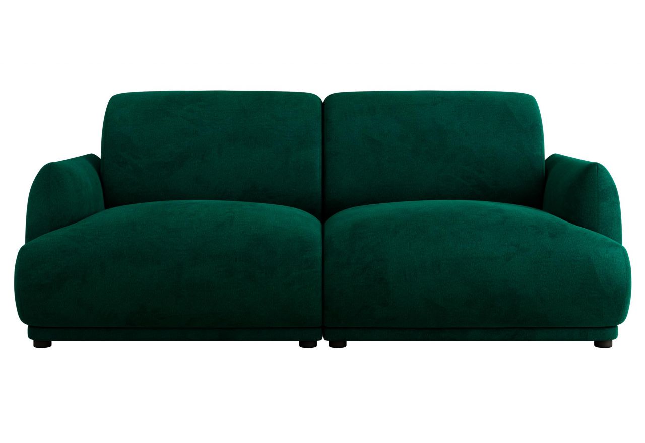 Sofa PUNTA - ciemnozielony, welwet