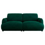 Sofa PUNTA - ciemnozielony, welwet