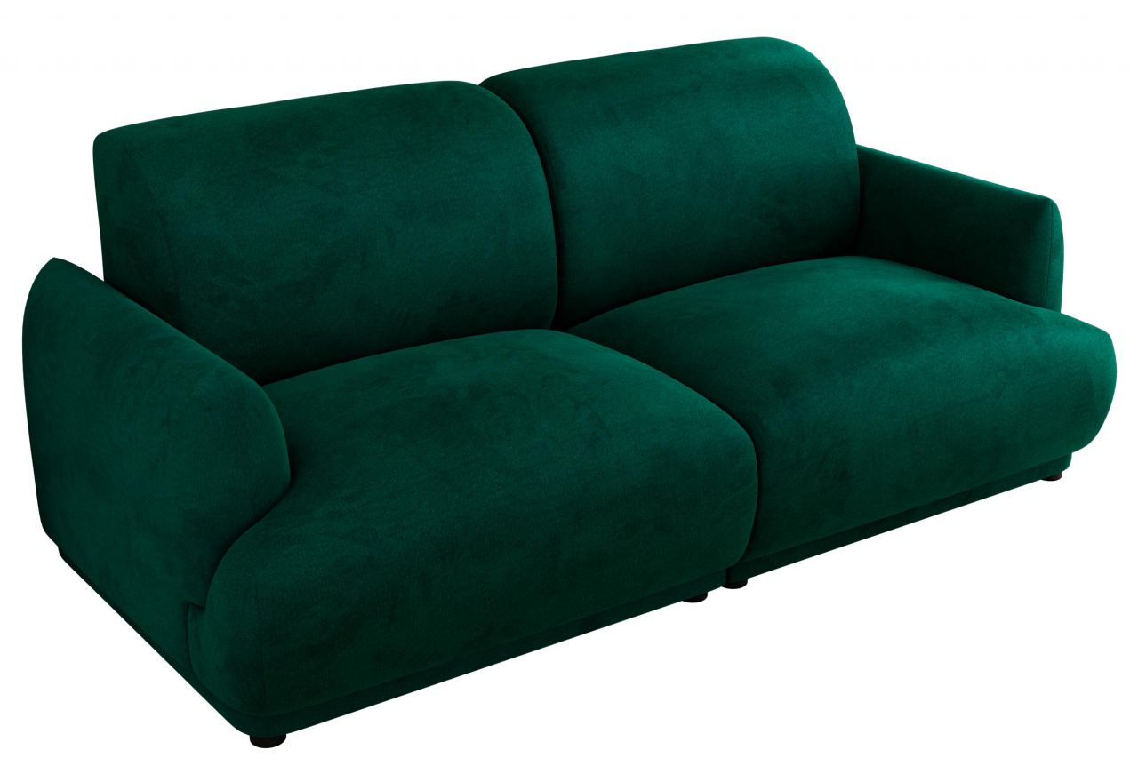 Sofa PUNTA - ciemnozielony, welwet
