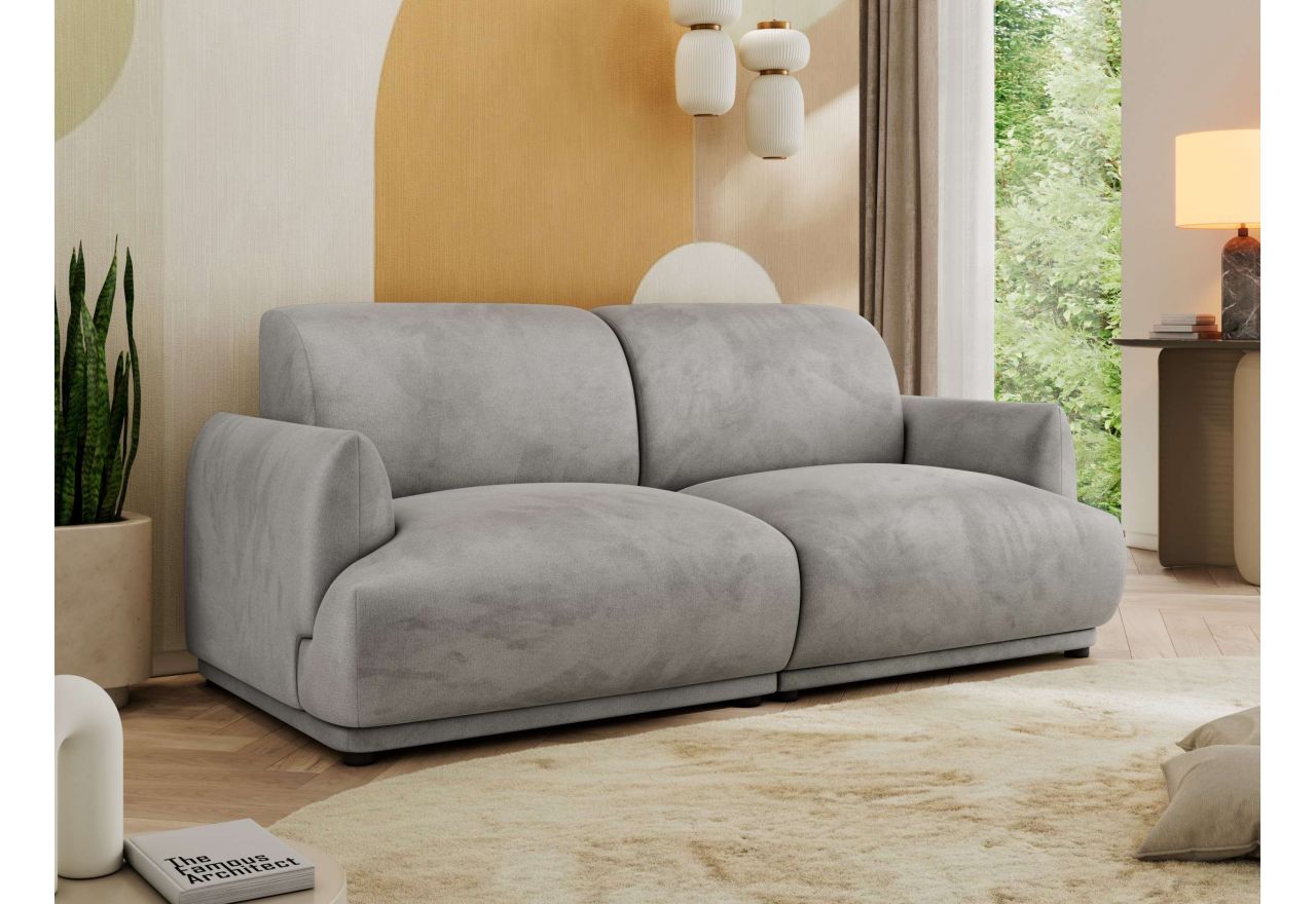 Sofa PUNTA - jasnoszary, welwet