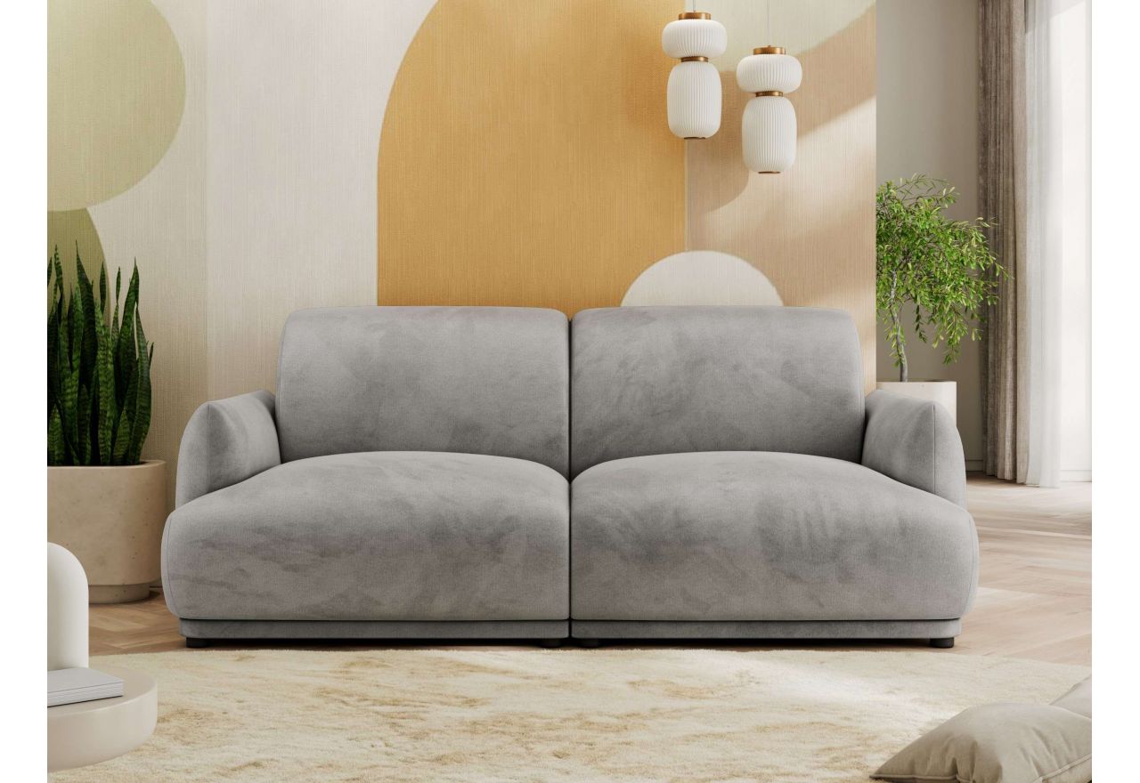 Sofa PUNTA - jasnoszary, welwet