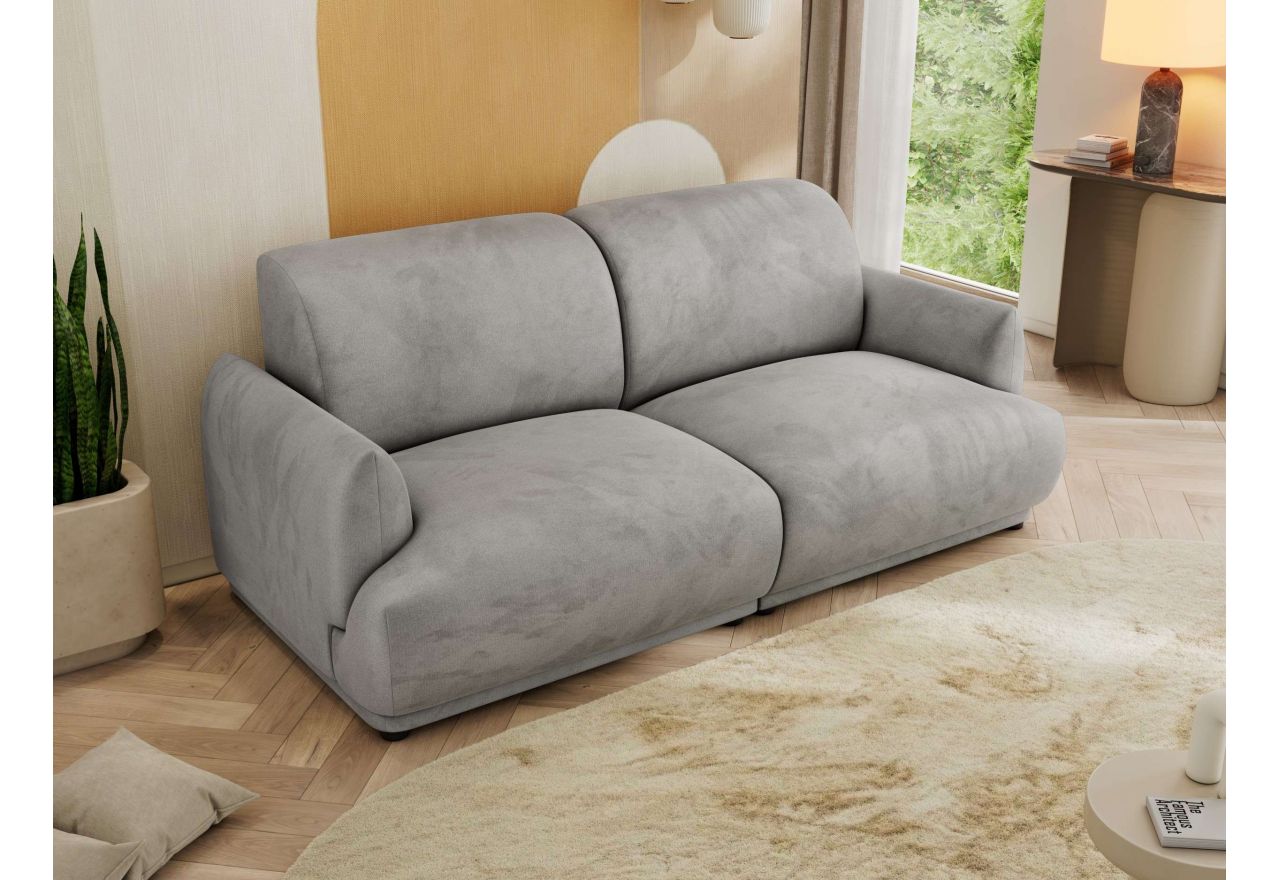 Sofa PUNTA - jasnoszary, welwet