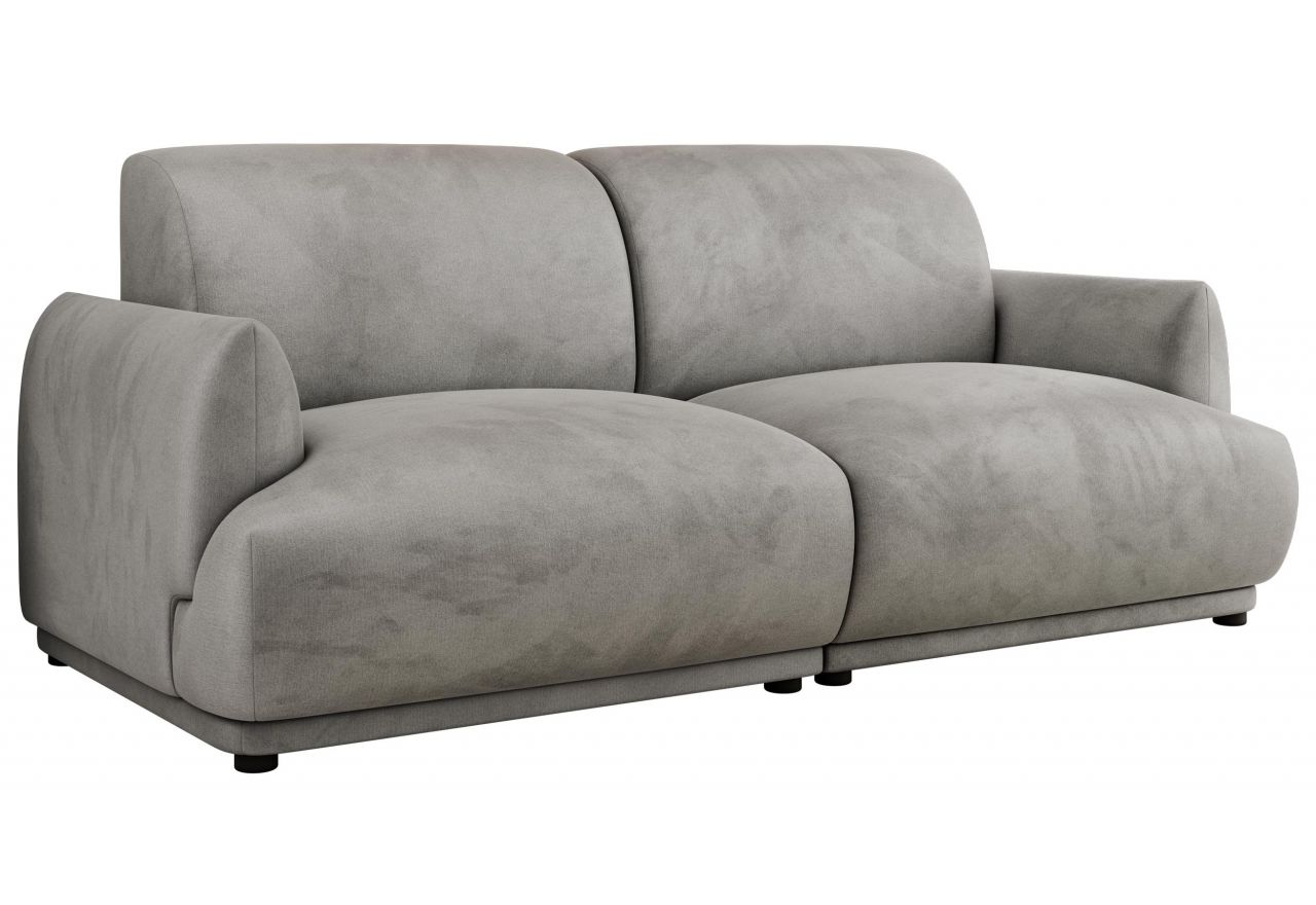 Sofa PUNTA - jasnoszary, welwet