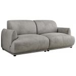 Sofa PUNTA - jasnoszary, welwet