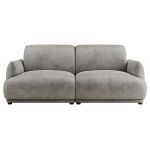 Sofa PUNTA - jasnoszary, welwet