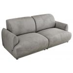 Sofa PUNTA - jasnoszary, welwet