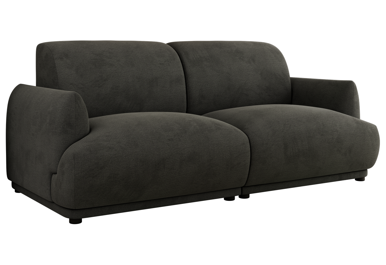Sofa PUNTA - ciemnoszary, welwet